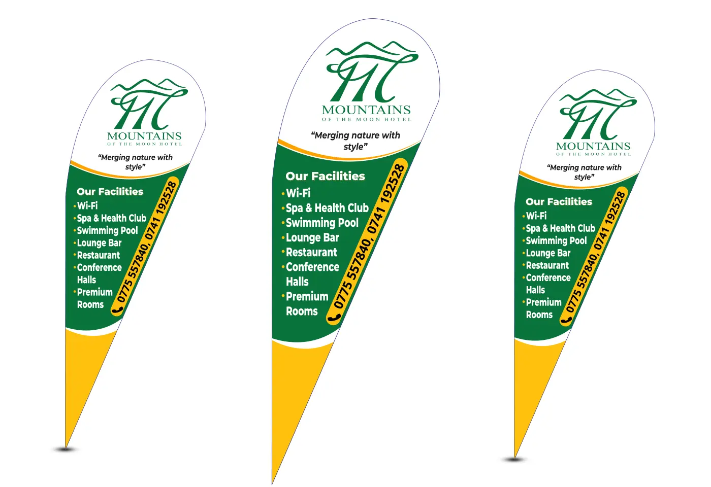 Curve Tear Drop Banners by Kamog Artistry (U) Ltd