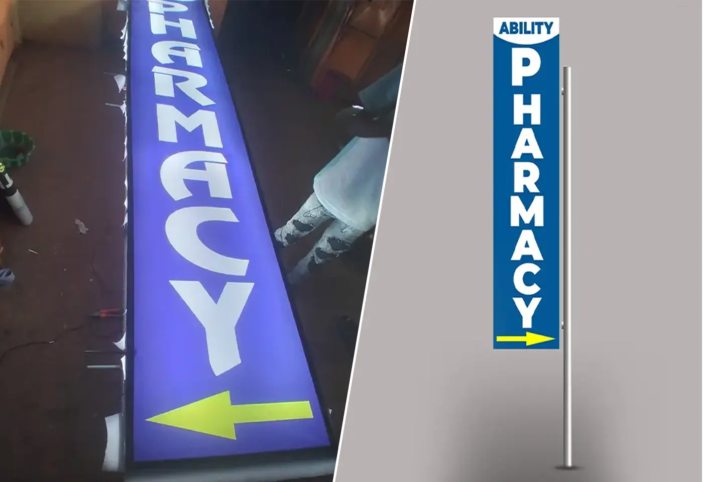 Single Pole Road Light Box Signage by Kamog Artistry (U) Ltd