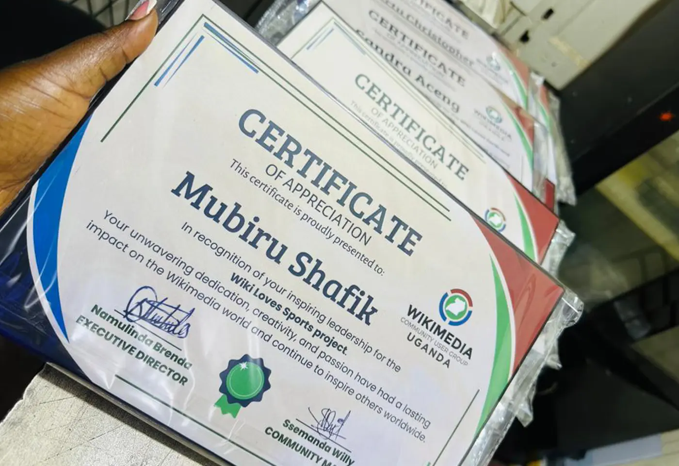 Pastel Cream Certificate by Kamog Artistry (U) Ltd