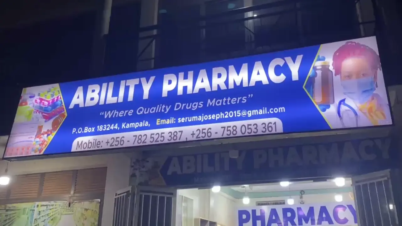 Ability Pharmacy light box signage with night visibility