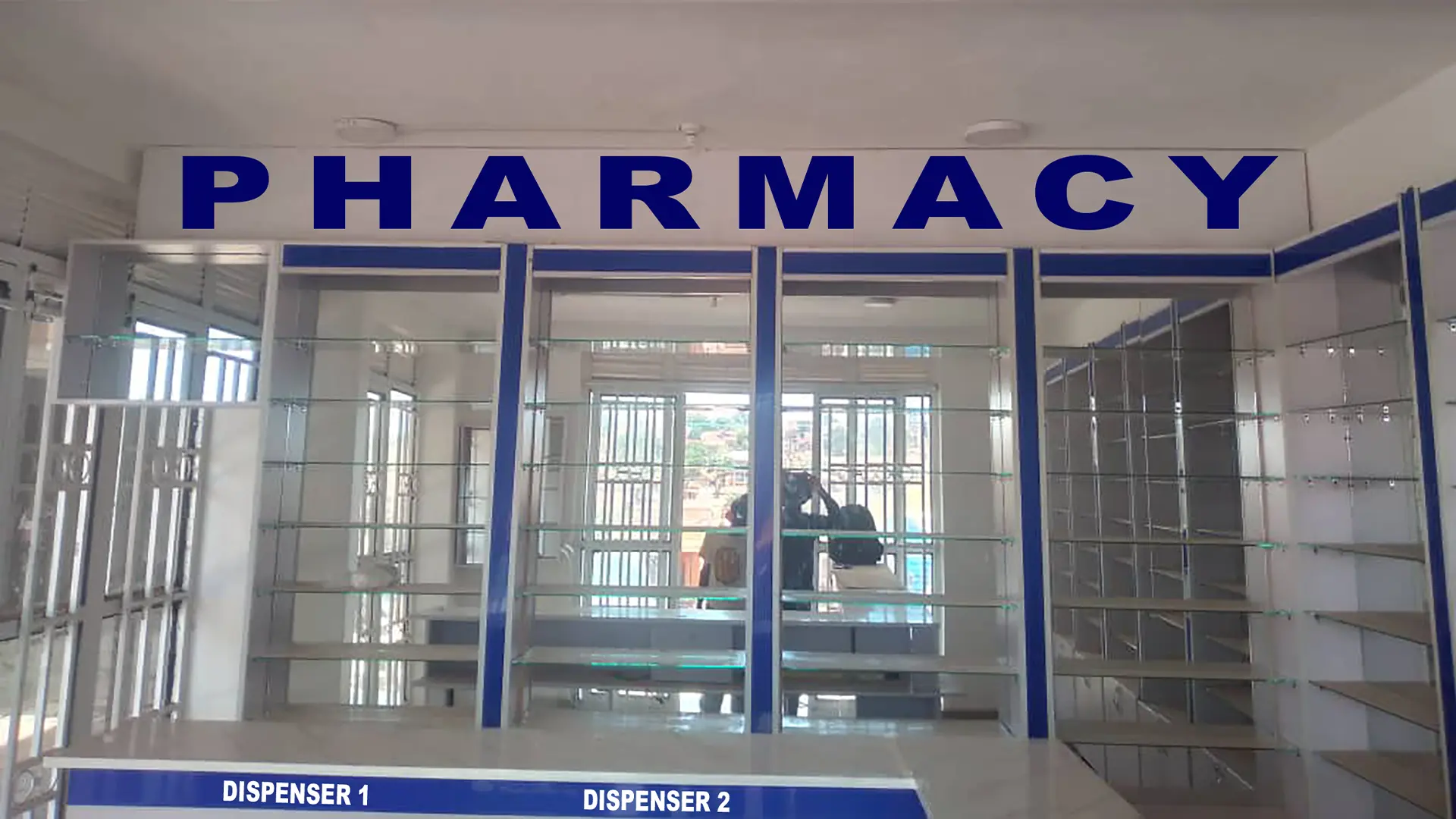 Ability Pharmacy counter signage and vinyl sticker wall branding