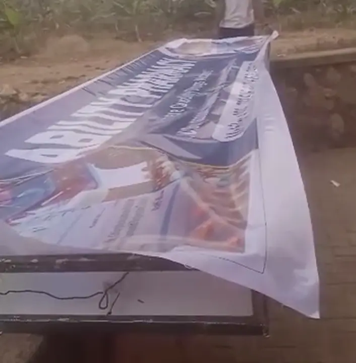 Ability Pharmacy light box signage banner installation process