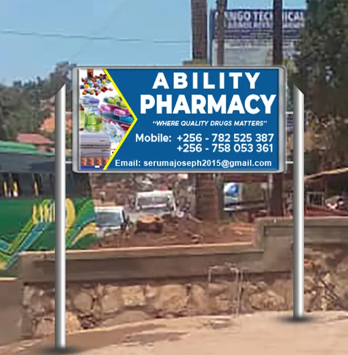 Roadside directional light box signage installation for Ability Pharmacy