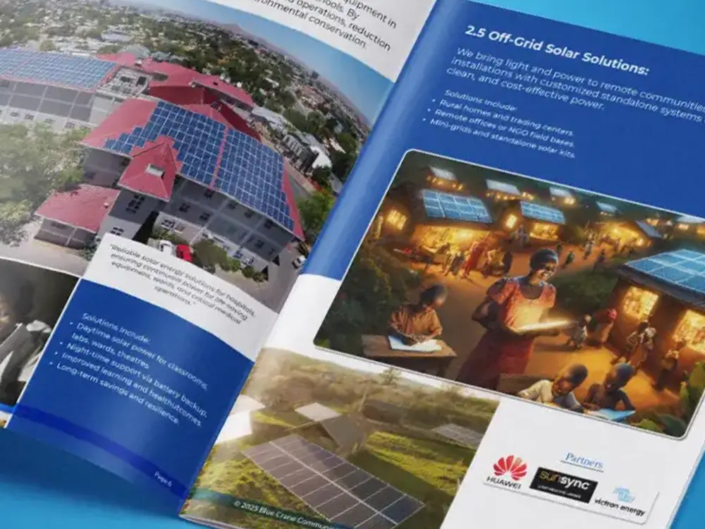 Image treatment detail from Blue Crane Communications Ltd corporate brand document design