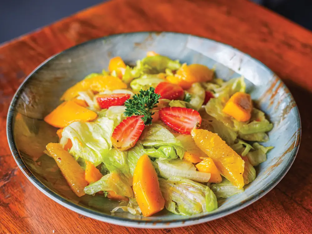 Equinox Restaurant fresh salads food image for the digital menu