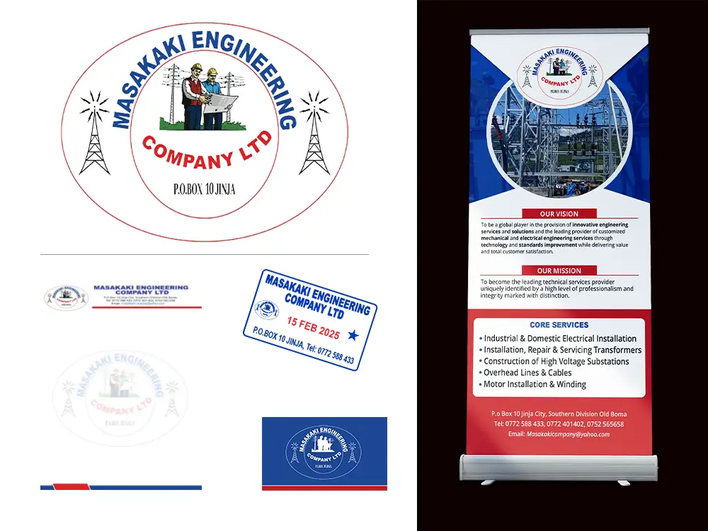 Complete Masakaki Engineering corporate identity package by Kamog Artistry (U) Ltd