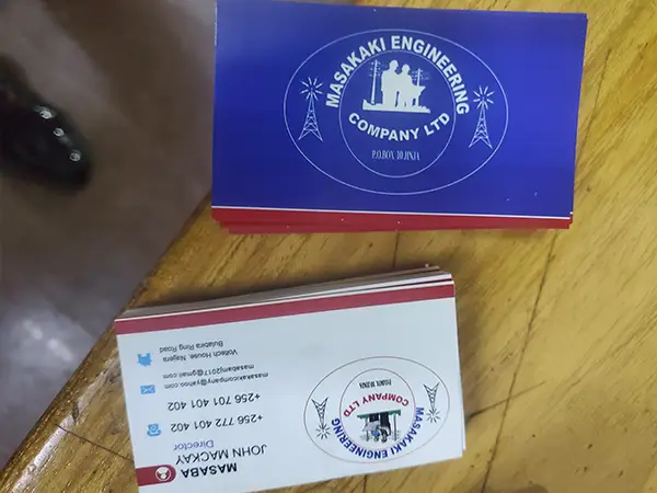 Masakaki Engineering Company branding, logo redraw, corporate identity, stationery, office signage and reflector branding in Jinja by Kamog Artistry (U) Ltd