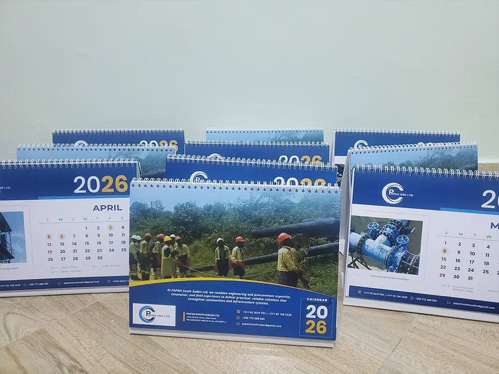Printed PAPAN SSD desk calendars