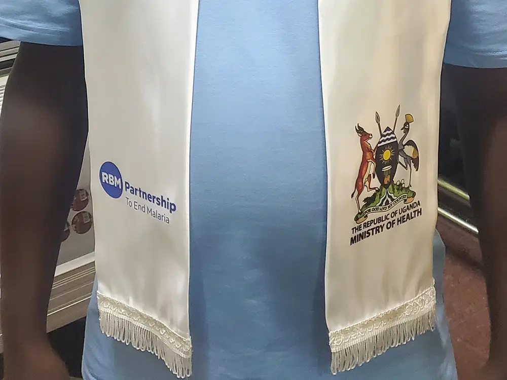 First sample prepared for review from RBM Partnership to End Malaria event branding case study by Kamog Artistry (U) Ltd