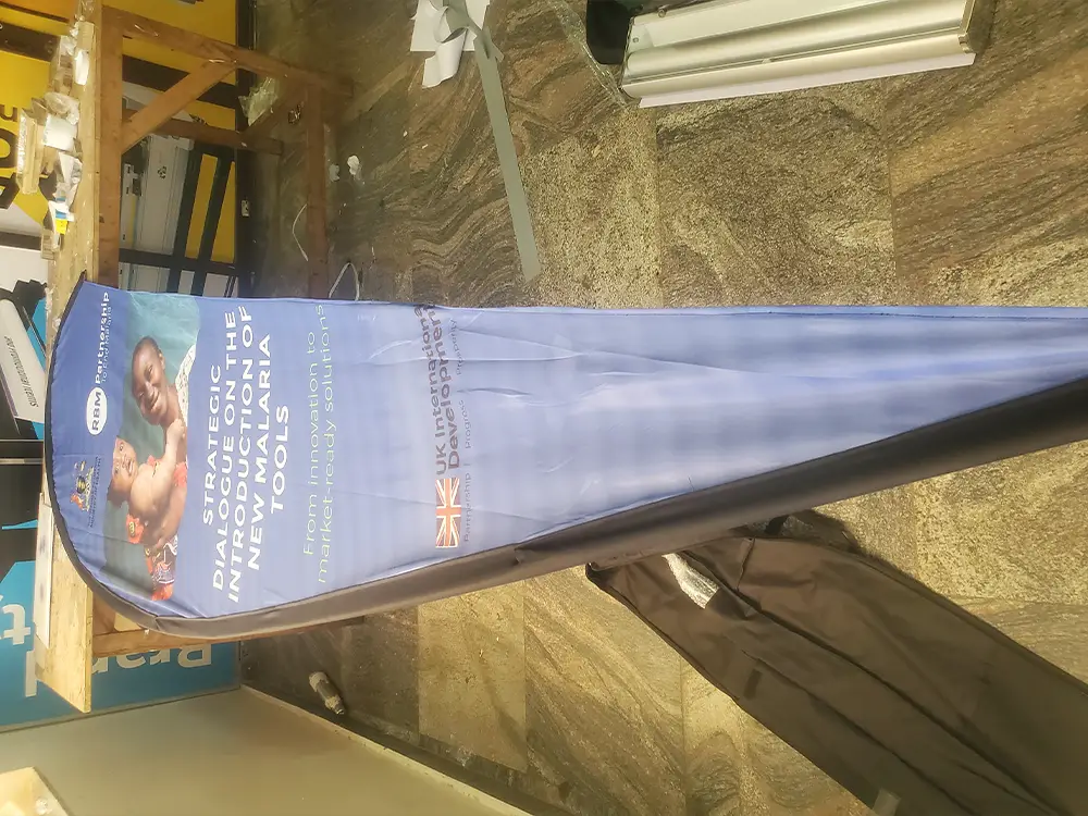 Conference branding banner prepared by Kamog Artistry from RBM Partnership to End Malaria event branding case study by Kamog Artistry (U) Ltd