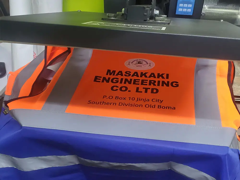Masakaki Engineering branded safety wear, stationery and corporate rollout by Kamog Artistry