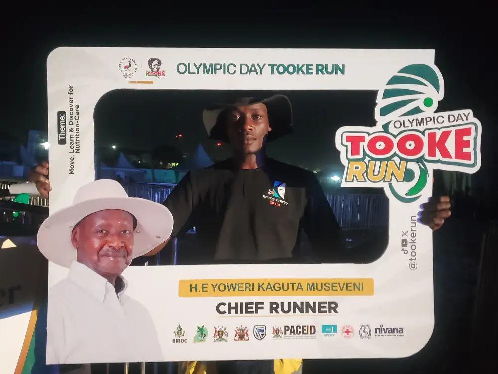 Event photo frame artwork — Chief Runner photo frame produced for Tooke Run 2026 public photo interaction and campaign visibility.