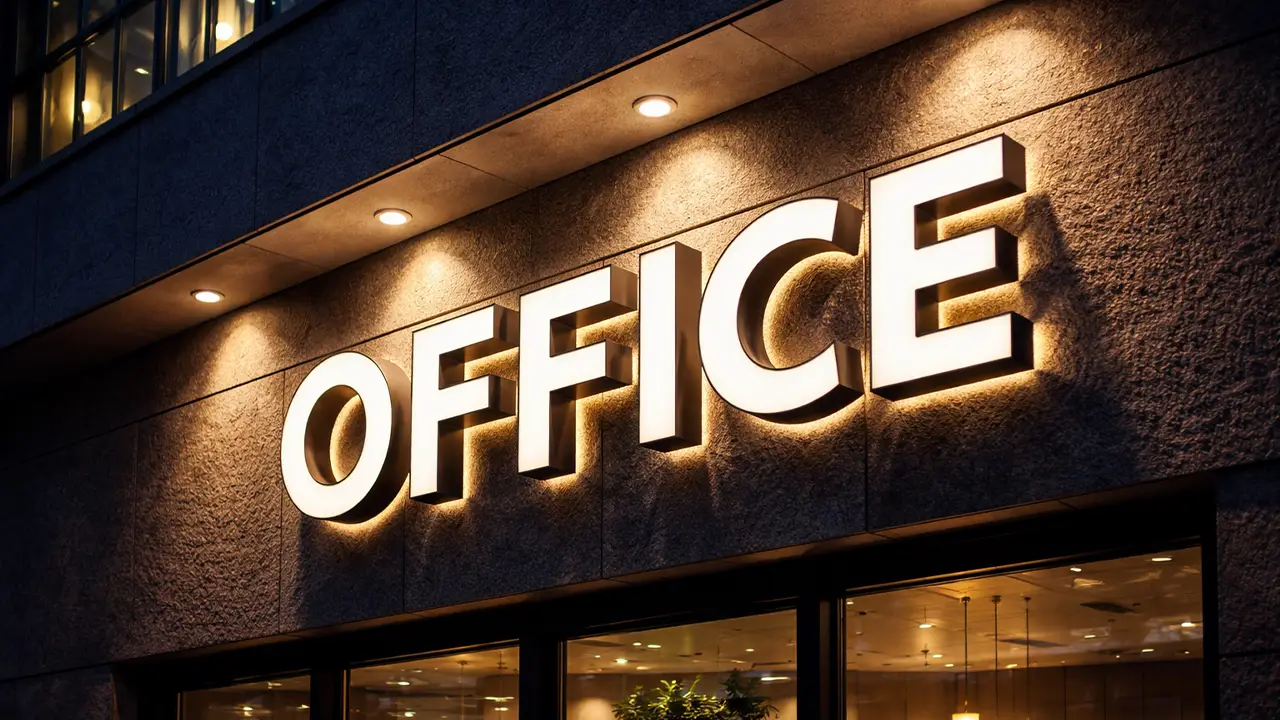 3D letter signage example in Uganda showing premium dimensional branding for an office or storefront