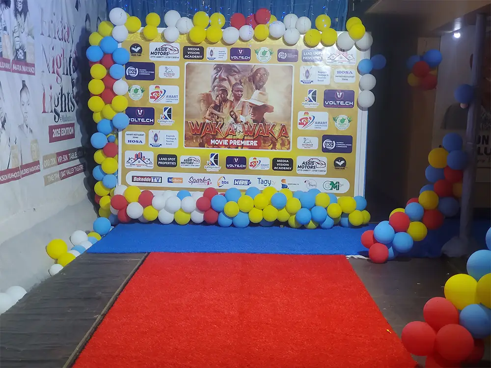 Waka Waka backdrop branding and setup