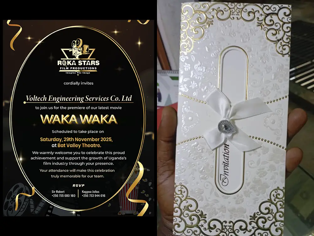 Waka Waka premiere invitation cards