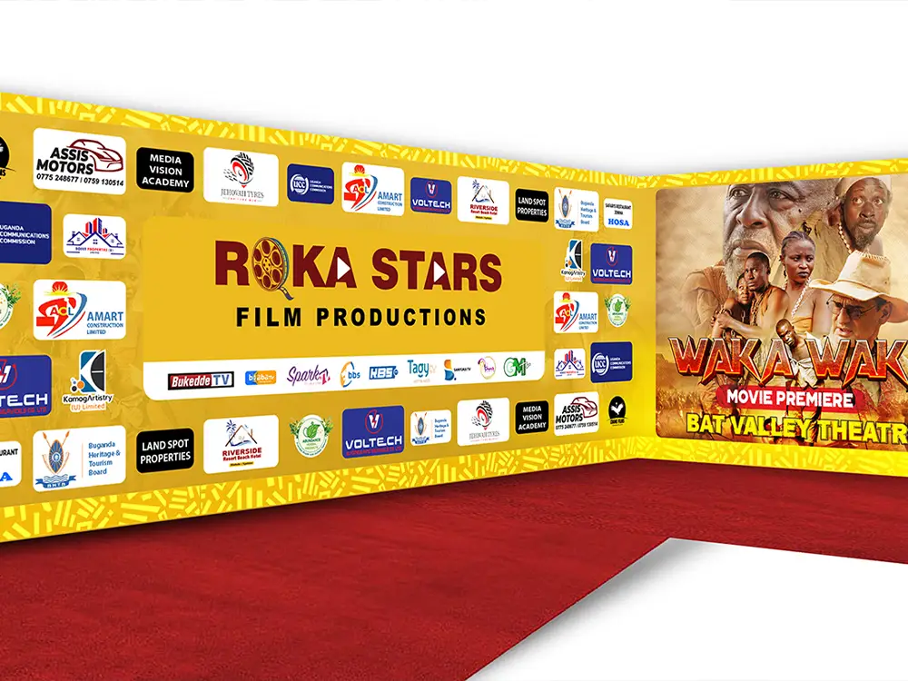 Movie premiere backdrop design print and setup in Uganda
