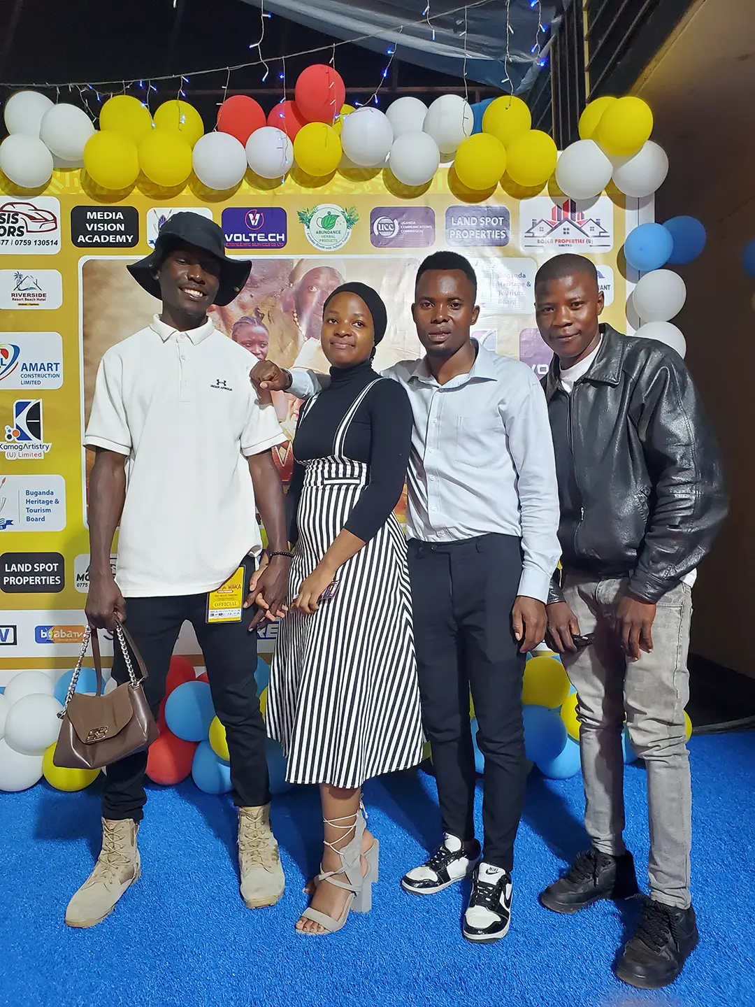 Movie premiere media wall branding in Uganda