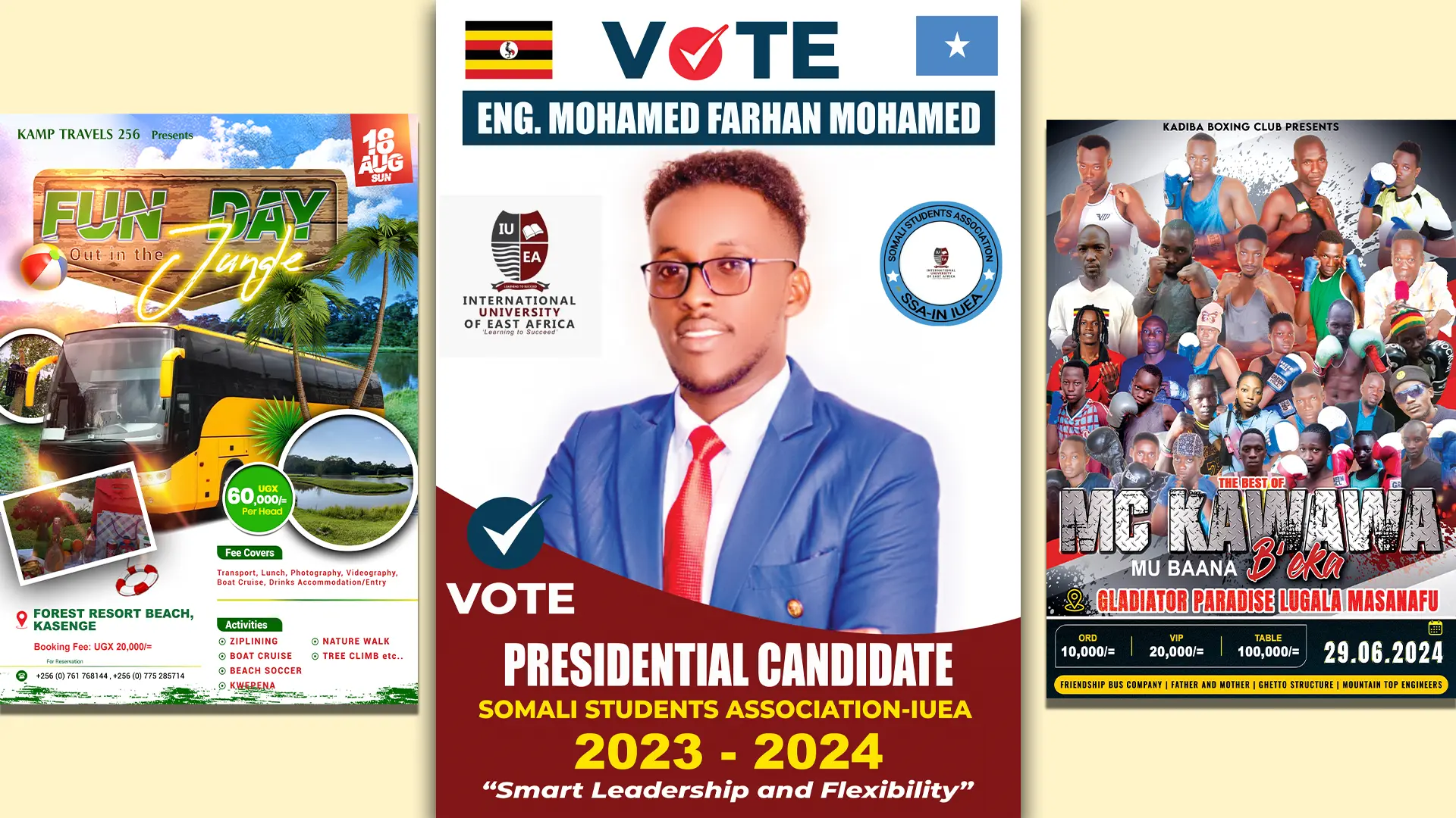 Poster design in Kampala for events promotions public visibility and campaign communication